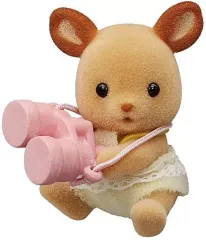 【中古】おもちゃ 7.シカの赤ちゃんと双眼鏡 「シルバニアファミリー 赤ちゃんコレクション 赤ちゃんキャンプシリーズ」