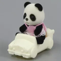【中古】おもちゃ 赤ちゃん＆手押しぐるまセット(パンダ/ポーズ：おすわり/手押しぐるま：白) 「シルバニアファミリー」 森のお家くじ 景品