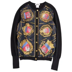 美品 Vintage エルメス HERMES カーディガン ニット シルク切り替のサムネイル