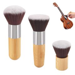 TVETE Guitar Brush Cleaner Brushes (Set of 3) for Cleaning Bass, Violin, Ukulele, Stringed Instruments, Soft Dusting Brush with Smooth Handle, Lightweight Guitar Maintenance Brush