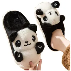 [FakeFace]可愛いルームシューズ秋冬もこもこスリッパボアレディースメンズ部屋外履きスリッパかかとなし厚底アニマルシューズパンダ保温防寒対策フットウォーマー滑り止めプレゼント…