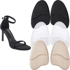 YFFSFDCつま先インソールハイヒール爪先クッションインソール3色6枚前ズレ防止衝撃吸収圧力分散足裏保護ゆるい靴脱げ防止