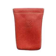 ロエベ LOEWE ヴィンテージ キーケース キーリング 小物入れ ポーチ レザー アナグラム ロゴ 赤 レッド ■GY11 /MQ ■OHのサムネイル