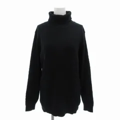 アズールバイマウジー AZUL by moussy タートルネックニット セーター リブ 長袖 M 黒 ブラック 251CAF70-0601 /FT