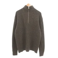 ザラ ZARA  ハーフジップセーター ニット 長袖 L ダークブラウン /UO