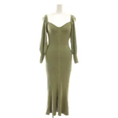 スナイデル SNIDEL SusTainaフロントボタンニットワンピース ニットワンピース F カーキ 深緑 フロントボタン マーメイド タイト ロング SWNO221029 /PP