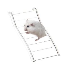 Tafitハムスターステップはしごスローププラスチック製虹色クリアケージ内装飾り小動物用軽量洗いやすいコンパクト19x9.4cm