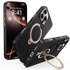 【2025新登場・機能美の極み】CASEKOOiPhone16Pro用ケース360度回転スタンド高耐久横縦両立米軍規格耐衝撃MagSafe対応強磁力滑り止めマット仕上げ指紋防止黄変防止ワイヤレス充電対応