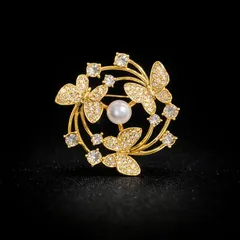 パール ブローチ 蝶モチーフ 卒業式 入学式 セレモニー フォーマル