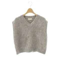 ユナイテッドアローズ UNITED ARROWS グリッターラメ ノースリーブ ニットベスト シルバー色 /DF ■OS