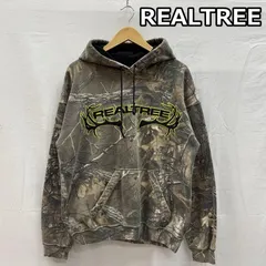 古着 REAL TREE リアルツリー カモフラ 迷彩柄 ロゴ プルオーバー フーディ スウェット パーカー メンズ M ISItems【USED】【古着】【中古】50150402