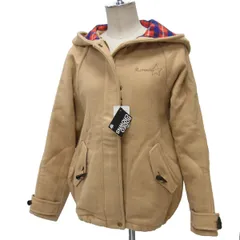 新品☆RODEO CROWNS ロデオクラウンズ フーデッドジャケット ウールジャケット 裏地チェック柄 レディース ブルゾン