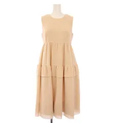 デイジーリンフォクシー DAISY LIN For FOXEY ふわふわワンピース ノースリーブ ロング 38 ベージュ 36154 /KH