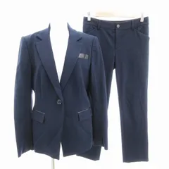 ダナキャランニューヨーク DKNY セットアップ スーツ テーラードジャケット 総裏地 シングル パンツ 4 紺 ネイビー 秋冬 /AEのサムネイル