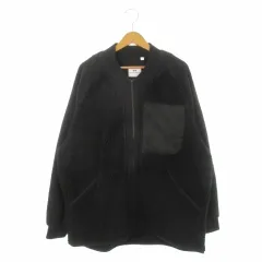 ユニクロ UNIQLO × ホワイトマウンテニアリング White Mountaineering ボアフリースジャケット XL 黒 ブラック ジップアップ /AH3 ■GY99