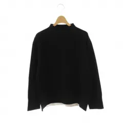 自由区 オンワード樫山 23AW レーヨンストレッチモックネック ニット セーター 38 ブラック /ES ■OS