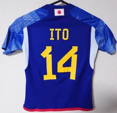 サッカー日本代表 adidas 2022 ホーム キッズレプリカユニフォーム 14番伊東選手 130サイズ