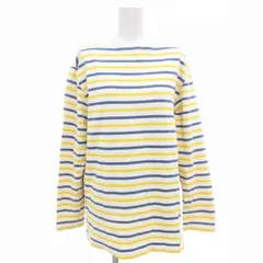 オーチバル ORCIVAL オーシバル バスクシャツ カットソー 長袖 ボートネック ボーダー柄 4 白 ホワイト 黄 イエロー /GV