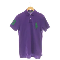 ポロ ラルフローレン POLO RALPH LAUREN ポロシャツ ビッグポニー 半袖 カスタムフィット S パープル グリーン /DF