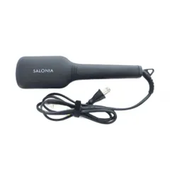 サロニア SALONIA STRAIGHT HEAT BRUSH ストレートヒートブラシ 美容機器 黒 SL-012BK /RI ■OS