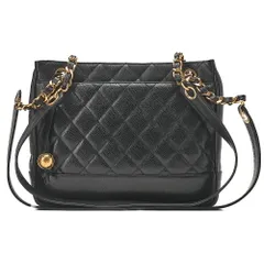 CHANEL シャネル ショルダーバッグ トートバッグ キャビアスキン マトラッセ ボールチャーム　黒（ゴールド金具）レディースバッグ  ブランド【中古】【送料無料】