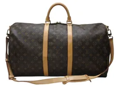 極美品 LOUIS VUITTON ルイヴィトン モノグラム キーポルバンドリエール55 M41414 ボストンバック ブラウン 中古 4b004661