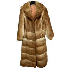 S0108-3-1 高級リアルファーコート 裏地ダメージ有り