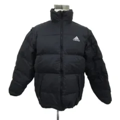 アディダス adidas ダウンジャケット ダウンベスト 2WAY 袖リバーシブル ミドル丈 O 黒 ブラック AZF001 /MA4 ■GY61のサムネイル