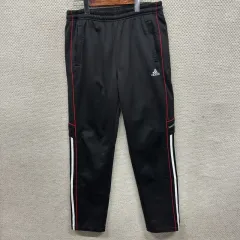 アディダス 刺繍 ロゴ 弱起毛 トラックパンツ ジャージ L A04162