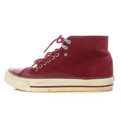 ディーゼル DIESEL ハイカットスニーカー シューズ 厚底 スエード エナメル 切替 US6 23cm 赤 レッド /BB ■OF