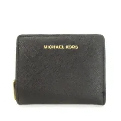 マイケルコース MICHAEL KORS 二つ折り財布 ウォレット 小銭入れあり ロゴ ワンポイント レザー 黒 ブラック /AH2のサムネイル