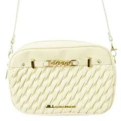 ジルバイジルスチュアート JILL by JILLSTUART ショルダーバッグ レザー 革 ロゴ チェーン装飾 白 アイボリー /CK21 ■GY12のサムネイル