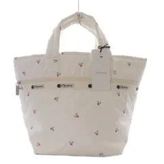 レスポートサック LesportSAC Megumi Kanzaki MEDIUM MULTI TOTE ハミングリップスキルト トーハンドバッグ ナイロン ホワイト /YO7