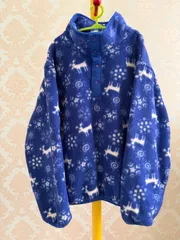 【Size 140】80s USA製 L.L.Bean スナップT フリースジャケット