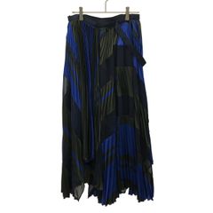 sacai サカイ 幾何学プリント プリーツラップスカート サイズ1 - メルカリ