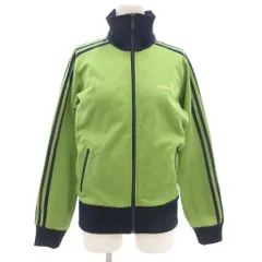 アディダス adidas 00s トラックジャケット ジャージ L ジップアップ ロゴ刺繍 トレフォイル 万国タグ ワンポイント 緑 グリーン系 紺 ネイビー /GV