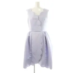 チェスティ Chesty スカラップワンピース ひざ丈 ノースリーブ 0 ライトブルー /DF ■OS