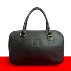 極 美品 BURBERRYS バーバリーズ シャドーホース ロゴ ノバチェック レザー本革 ハンドバッグ ミニ ボストンバッグ ブラック 黒 02130