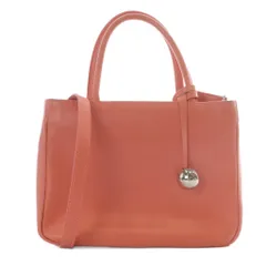 フルラ レザー ハンドバッグ ショルダーバッグ 2way ロゴ ピンク