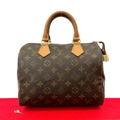 極 美品 LOUIS VUITTON ルイヴィトン ヴィンテージ スピーディ 25 モノグラム レザー ハンドバッグ ミニ ボストンバッグ ブラウン 369-6