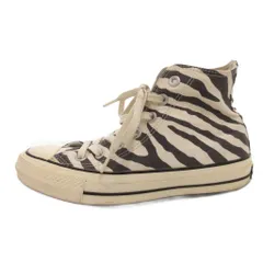 コンバース CONVERSE オールスター スニーカー シューズ 23.5 白 ホワイト 黒 ブラック アニマル柄 ゼブラ柄 ハイカット /FF