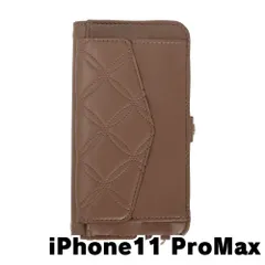 【新品未使用】 iPhone11 Pro Max ストラップ付き 手帳型スマホ ケース ショルダー (カバー色ブラウン) カード収納 鏡付き ミラー 可愛い カバー おしゃれ 韓国 myones-case025-iphone11max-br
