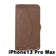 【新品未使用】 iPhone13 Pro Max ストラップ付き 手帳型スマホ ケース ショルダー (カバー色ブラウン) カード収納 鏡付き ミラー 可愛い カバー おしゃれ 韓国 myones-case025-iphone13max-br