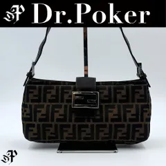 極美品 保存袋付 FENDI マンマバゲット オールレザー ブラック ズッカ マンマバゲット ズッカ キャンバス レザー ブラウン ショルダーバッグ