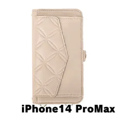 【新品未使用】 iPhone14 Pro Max ストラップ付き 手帳型スマホ ケース ショルダー (カバー色アイボリー) カード収納 鏡付き ミラー 可愛い カバー おしゃれ 韓国 myones-case025-ip14promax-iv