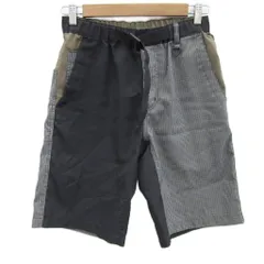 コロンビア Columbia アウトドアウェア ショートパンツ クライミングパンツ 短パン S 黒 ブラック 切替 チェック柄 /YS3 ■GY58