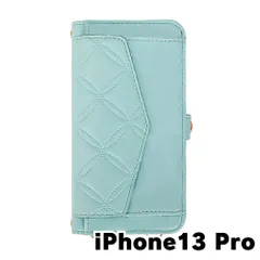 【新品未使用】 iPhone13 Pro アイフォン13プロ ストラップ付き 手帳型スマホ ケース ショルダー (カバー色ミント) カード収納 鏡付き ミラー 可愛い カバー おしゃれ 韓国 myones-case025-iphone13pro-mi