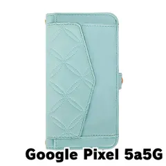 【新品未使用】 Google Pixel 5a 5G ストラップ付き 手帳型スマホ ケース ショルダー (カバー色ミント) カード収納 鏡付き ミラー 可愛い カバー おしゃれ 韓国 myones-case025-pixel5a5g-mi