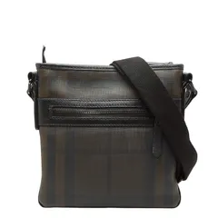 バーバリー 斜め掛け ショルダーバッグ ブラウン ブラック PVC レザー レディース BURBERRY【1-0246962】