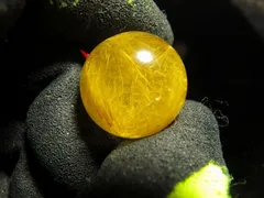 超金運上昇★天然水晶★金ルチルクォーツ ★台付き★丸玉21mm★ta757